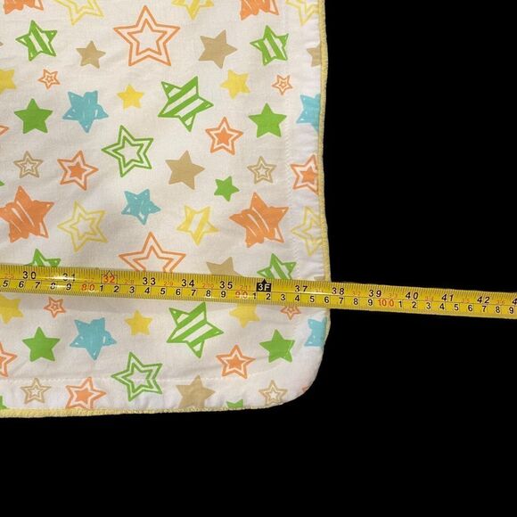 Falls Creek Fleece Baby Blanket Striped Stars Yellow Green Plush 2011 30”x38” - Picture 7 of 10